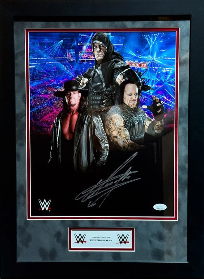 The Undertaker Signed WWE FRAMED Poster (JSA) - 1