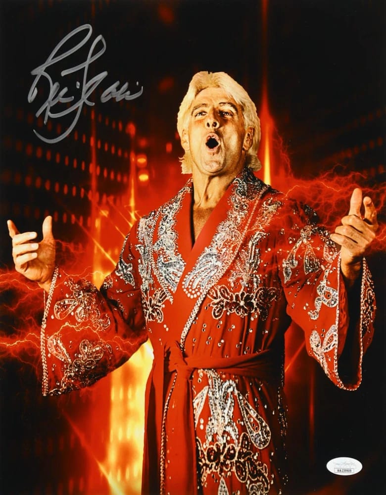 Ric Flair Signed WWE FRAMED Poster (JSA) - 2