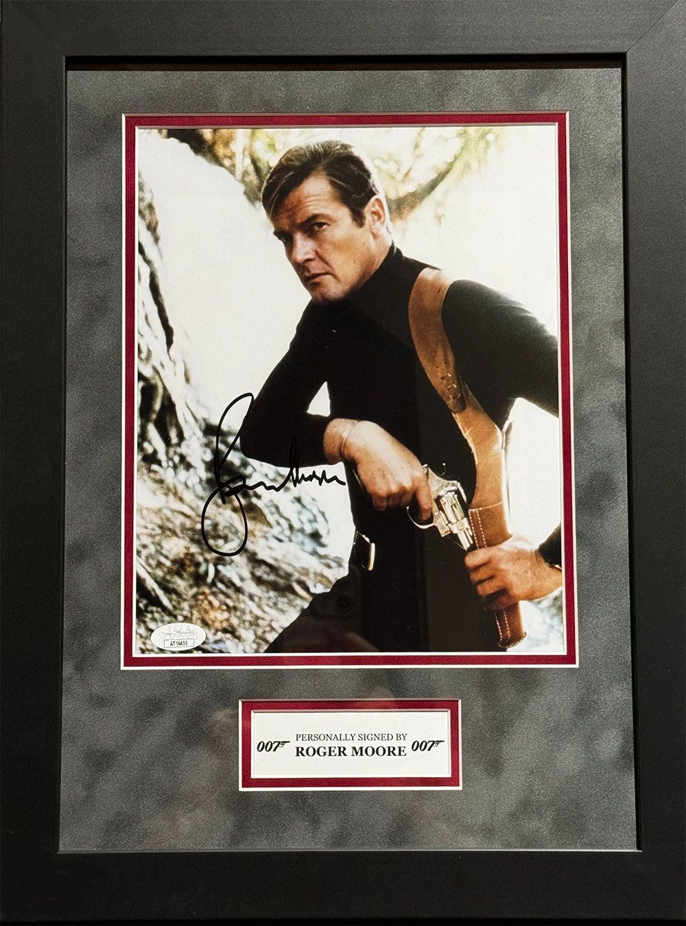 Roger Moore Signed "007" framed Poster (JSA) - 1