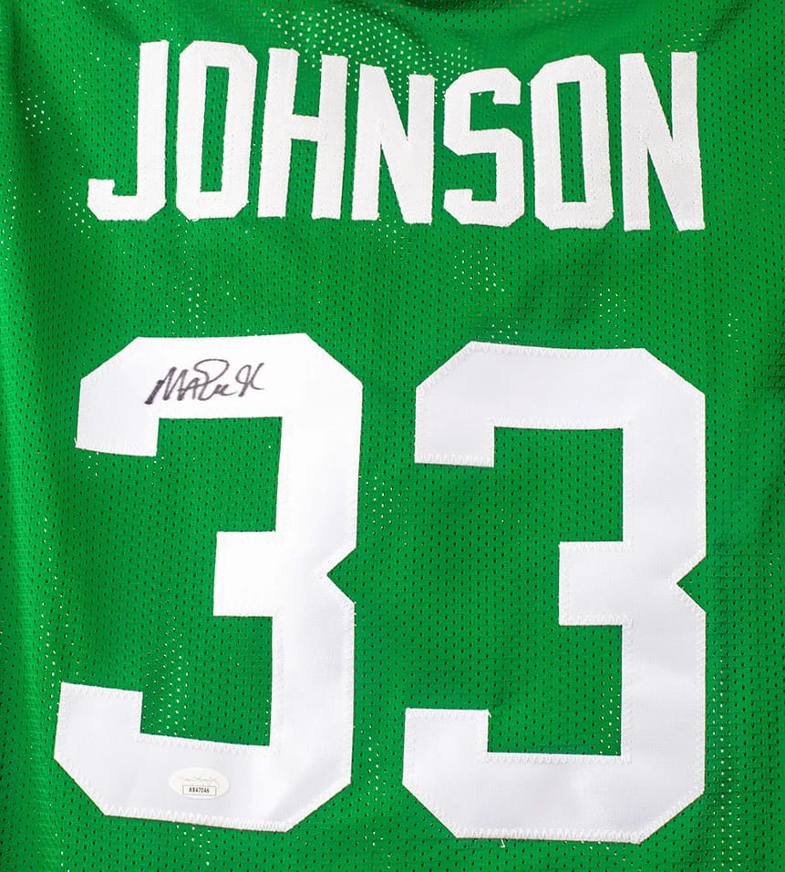 Magic Johnson Signed Celtics Jersey (Beckett) - 5