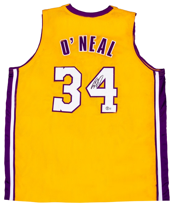 Shaquille O'Neal Signed Los Angeles Lakers CUSTOM Jersey (BECKETT) - 4