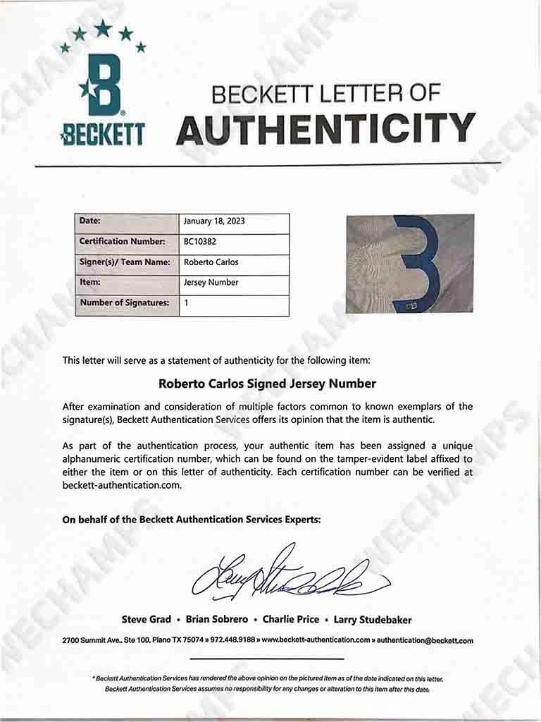 Roberto Carlos Signed 2006/07 Real Madrid Jersey (BECKETT) - 8