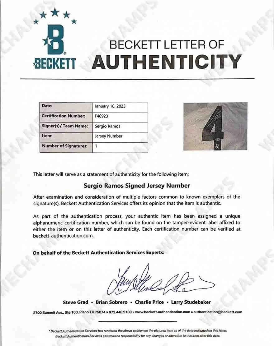 Sergio Ramos Signed 2018/19 Real Madrid Jersey (BECKETT) - 7