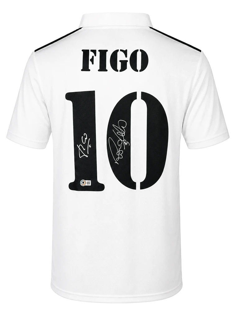 Luis Figo & Ronaldo Nazario Signed 2002/03 Real Madrid Jersey (BECKETT) - 4