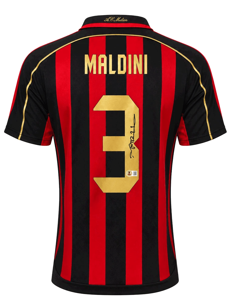 Paolo Maldini Signed 2006/07 AC Milan Jersey (BECKETT) - 4