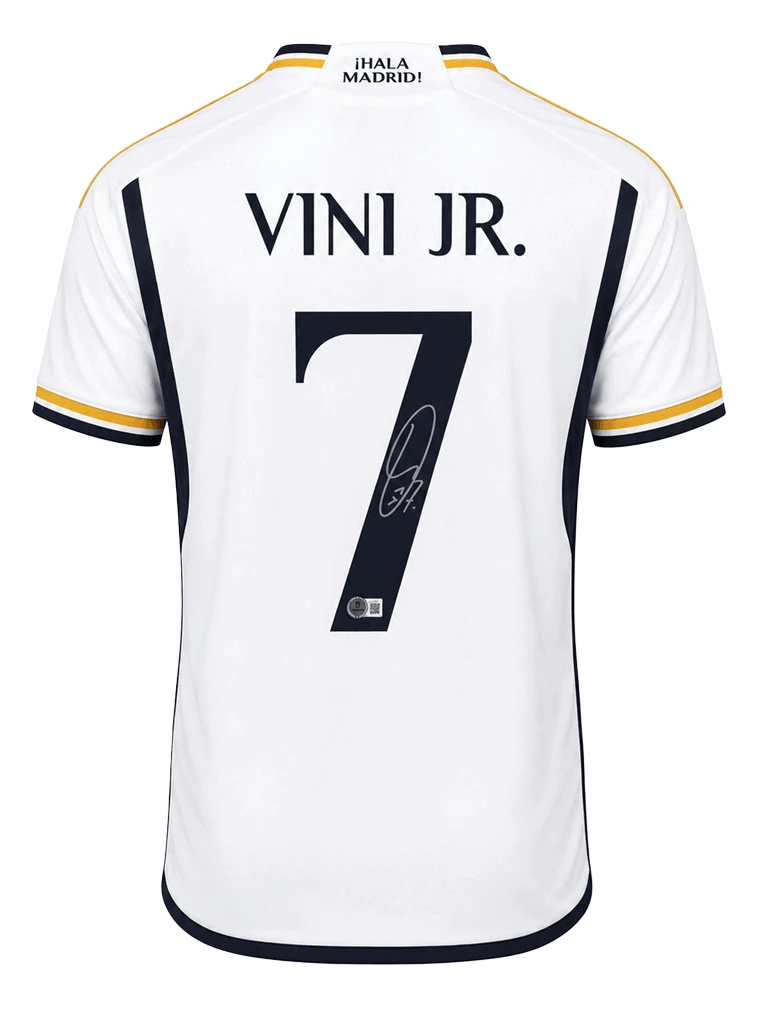 Vinicius Jr. Signed 2023/24 Real Madrid Jersey (beckett) - 4