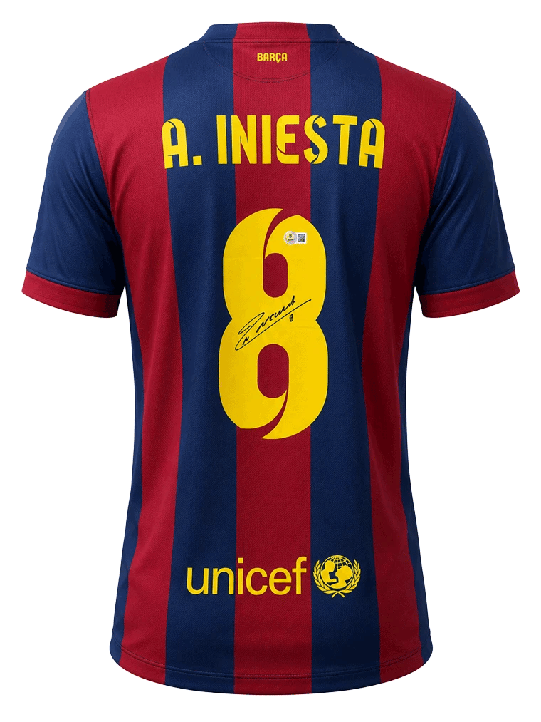 Andres Iniesta Signed 2014/15 FC Barcelona Jersey (BECKETT) - 4