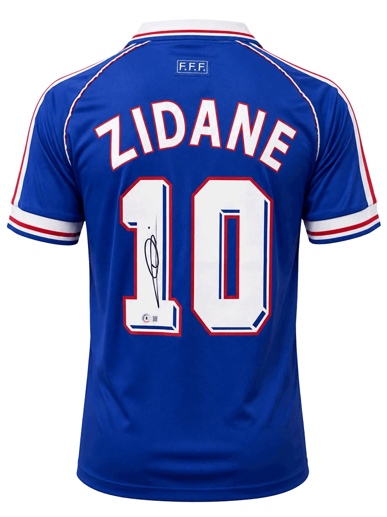 Zidan Signed 1998 France Jersey (BECKETT) - 4