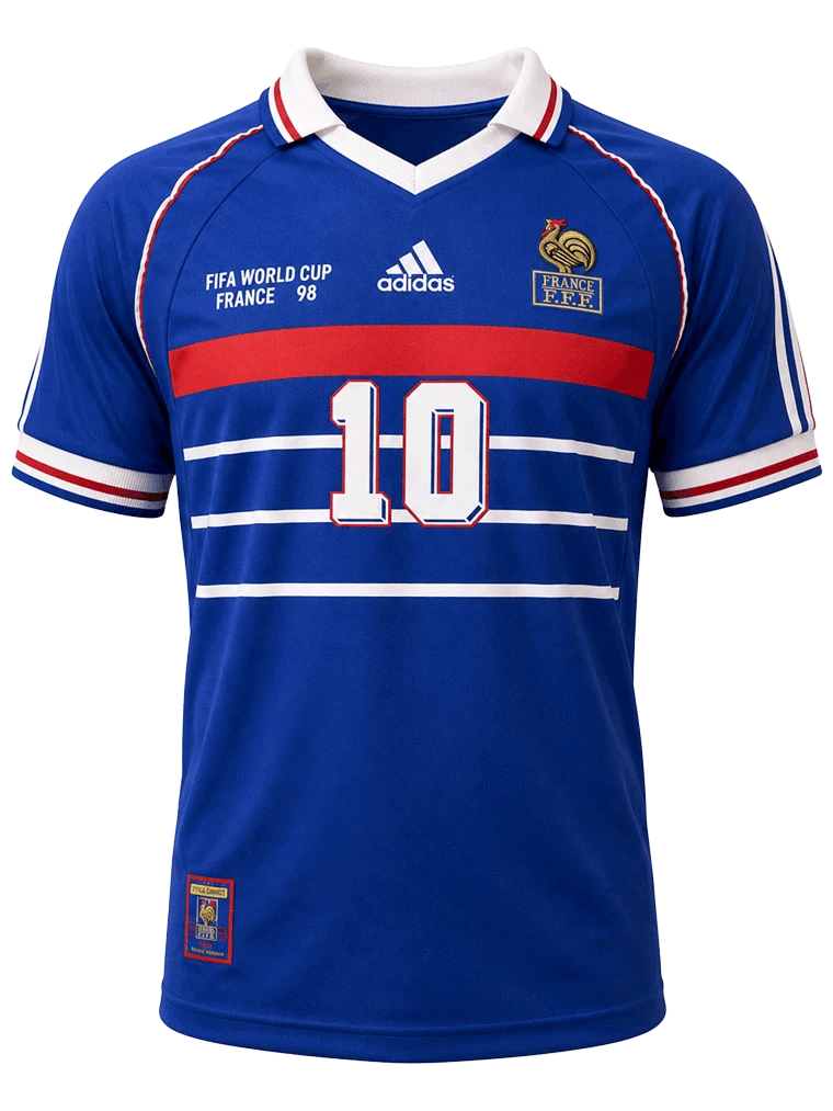 Zidan Signed 1998 France Jersey (BECKETT) - 5