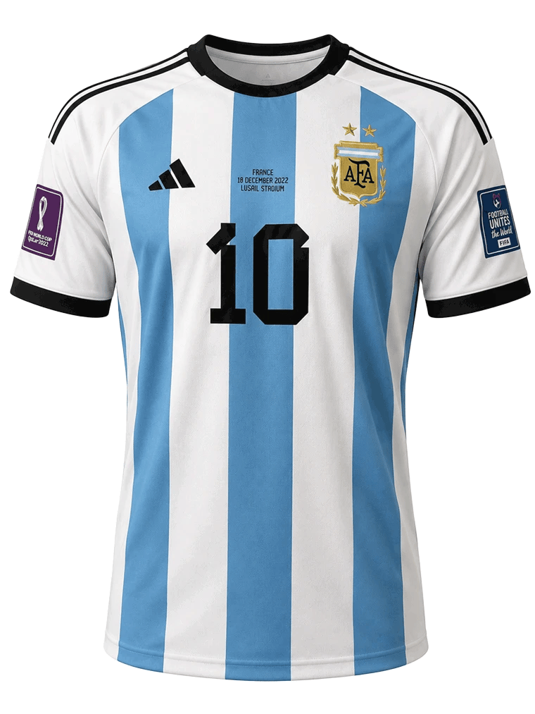 Lionel Messi Signed WC 2022 Argentina Jersey (beckett) - 6