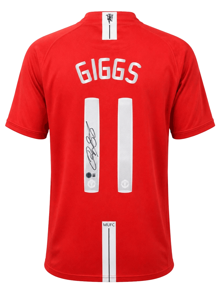 RYAN GIGGS SIGNED 2007/08 MANCHESTER UNITED JERSEY (BECKETT) - 4
