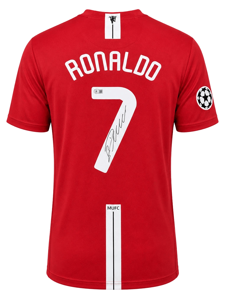 CRISTIANO RONALDO SIGNED 2007/08 MANCHESTER UNITED JERSEY (BECKETT) - 4
