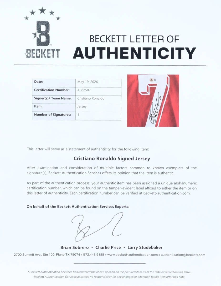 Cristiano Ronaldo Signed 2024 portugal Jersey (Beckett) - 7