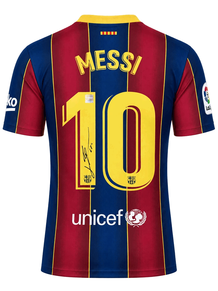 Lionel Messi & Cristiano Ronaldo Signed Real Madrid & Barcelona Jerseys (Dual Framed) - 3