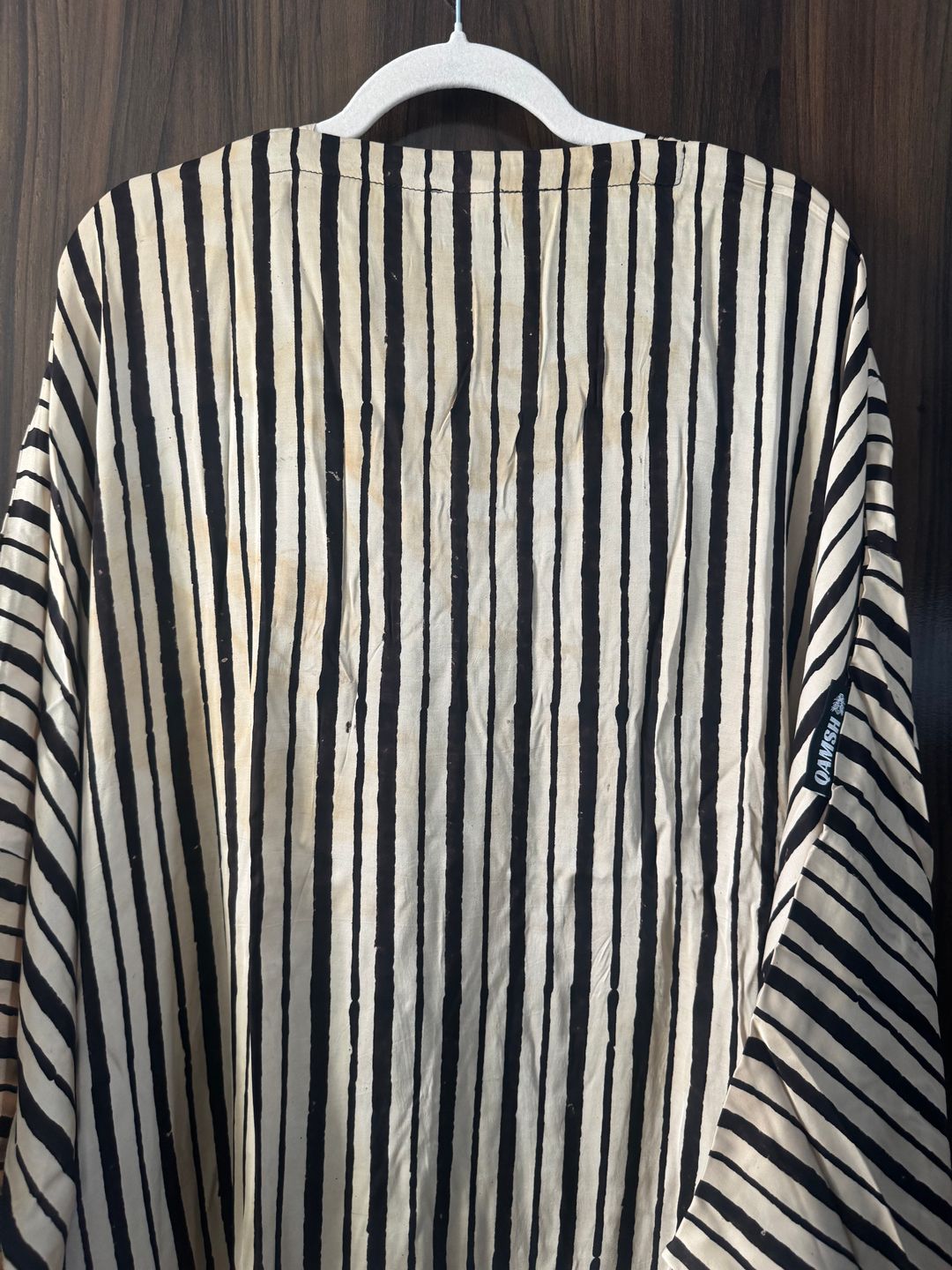 Bisht Pure Silk Handblock Abaya w Chiffon Shela A25 - 2
