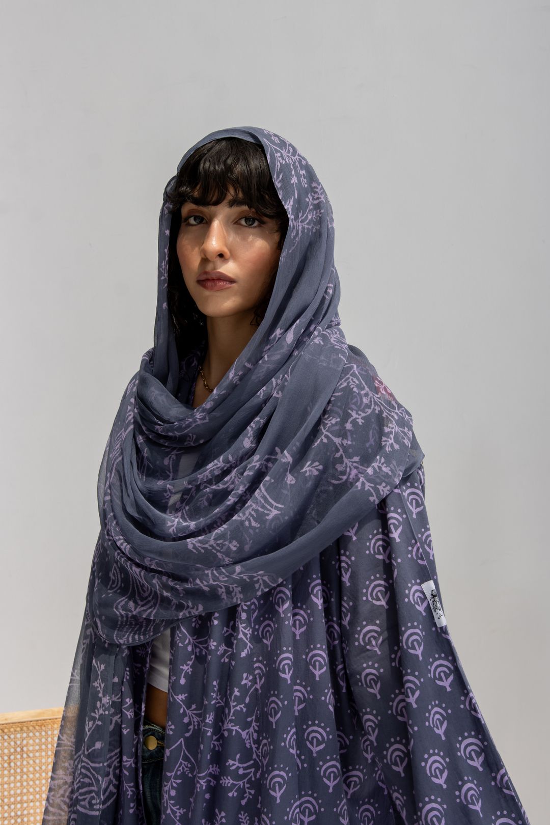 Abaya w Chiffon Tarha B2 - 1