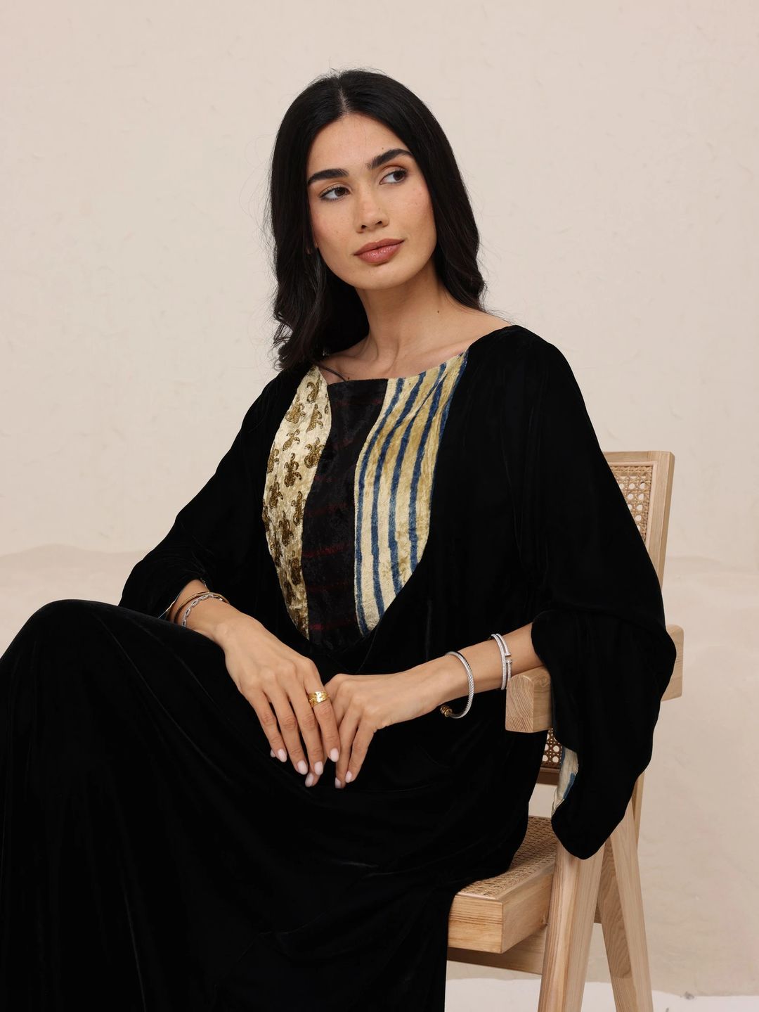 Black Velvet Kaftan B4 - 8