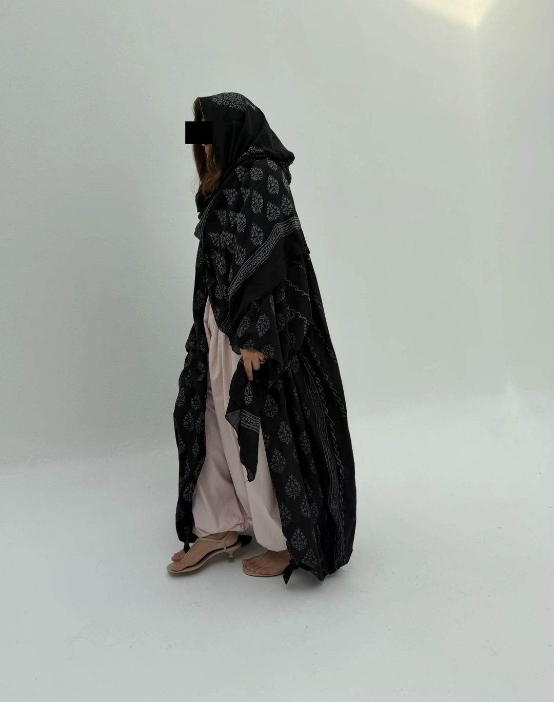 Silky Cotton Abaya w Cotton Tarha C5 - 9