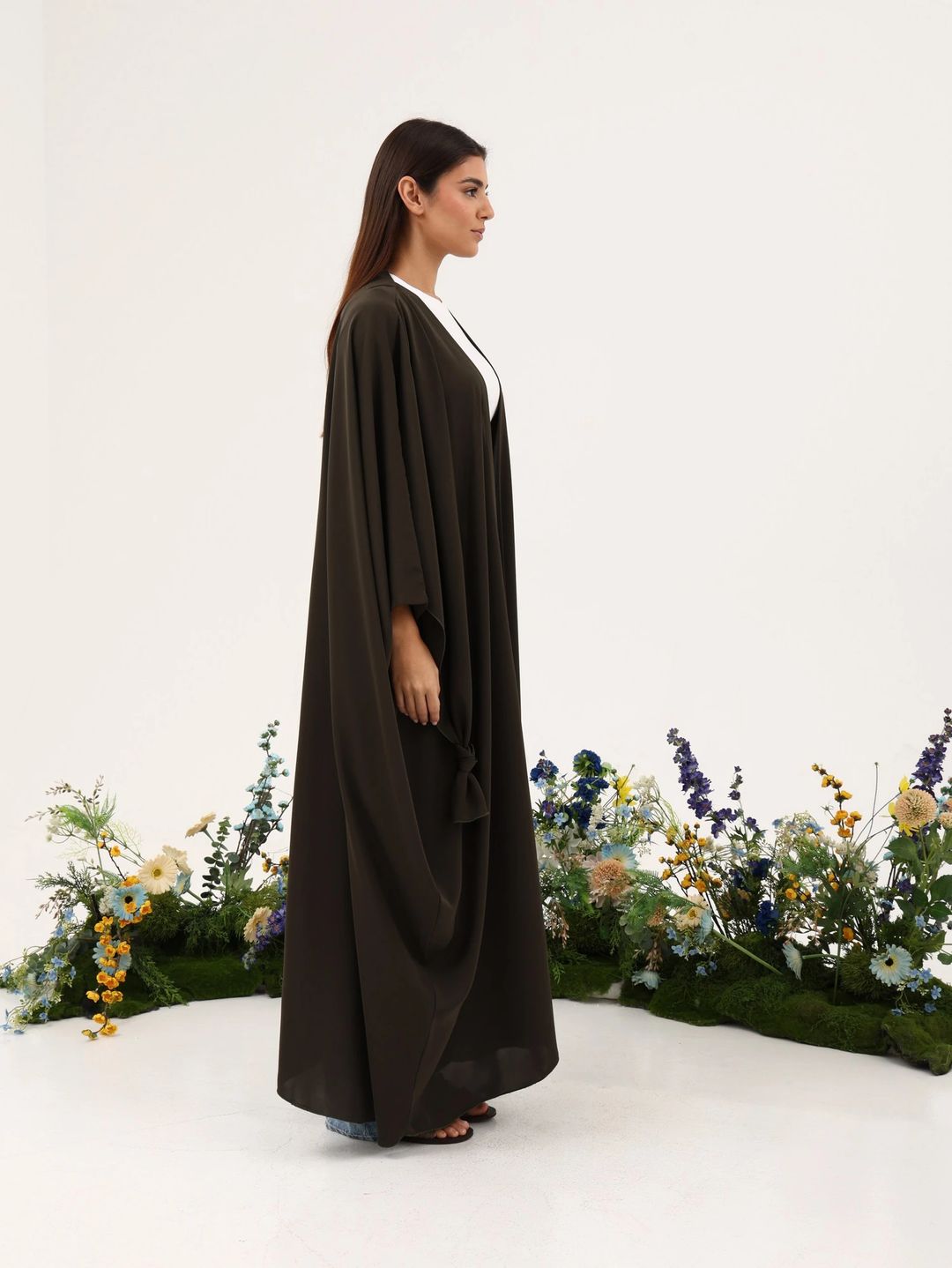 Nada Abaya with Knot N4 - 6