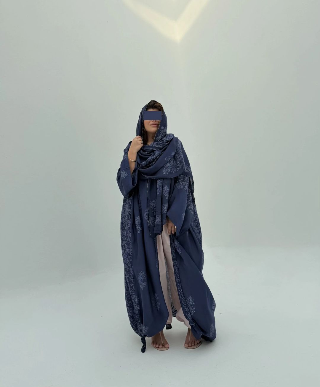 Silky Cotton Abaya w Cotton Tarha C4 - 8