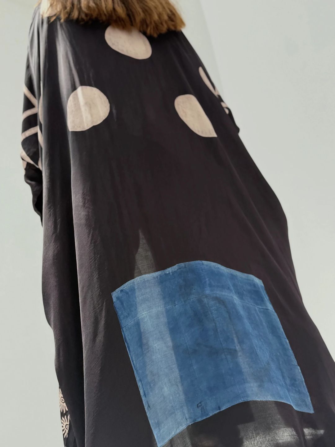Bisht Pure Silk Handblock Abaya A11 - 6