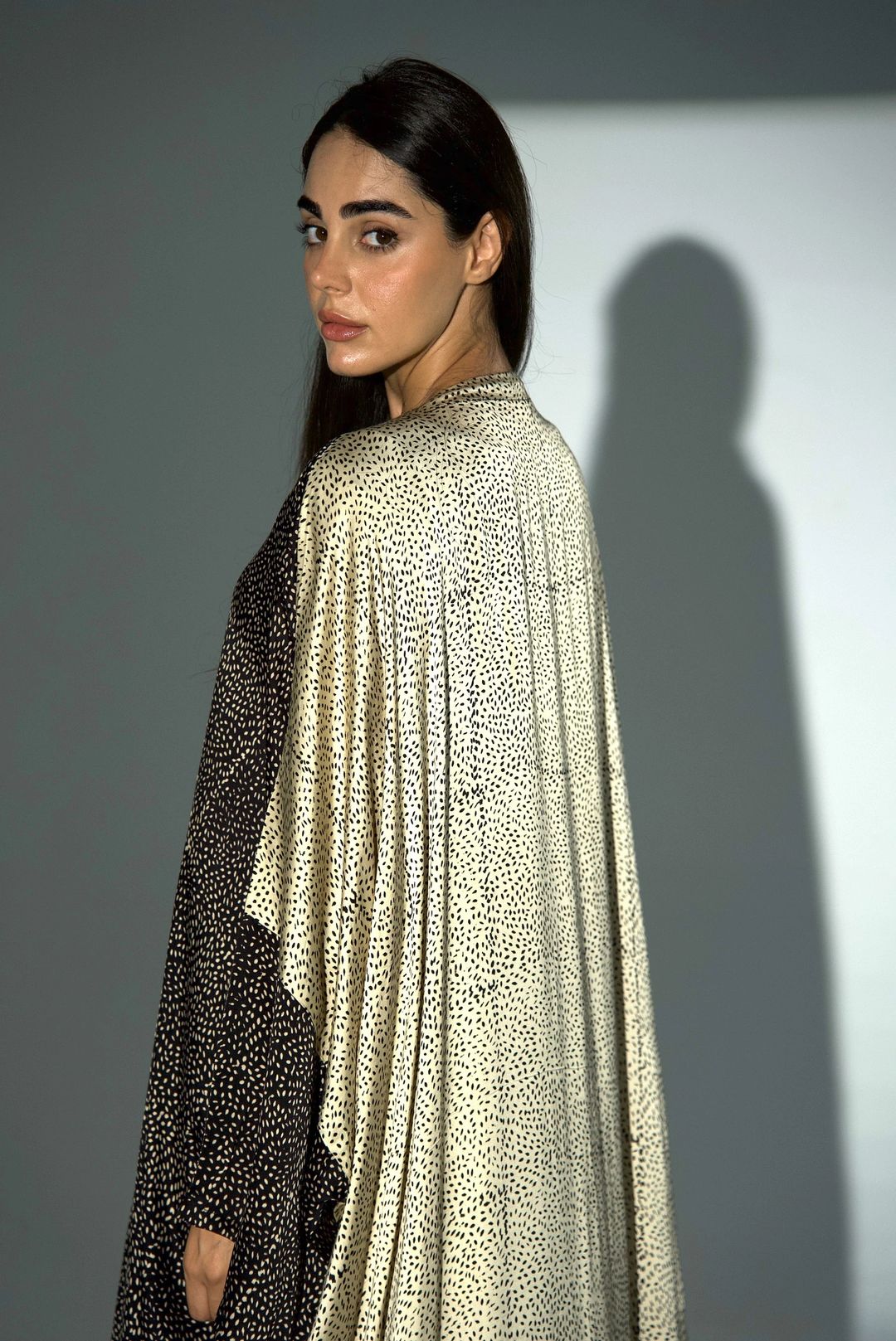 Bisht Pure Silk Handblock Abaya A26 - 9