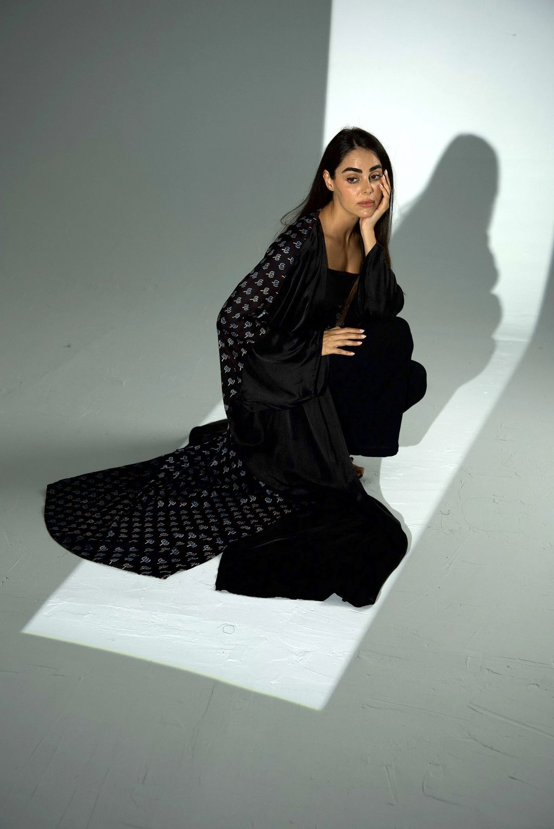 Bisht Pure Silk Handblock Abaya A40 - 11