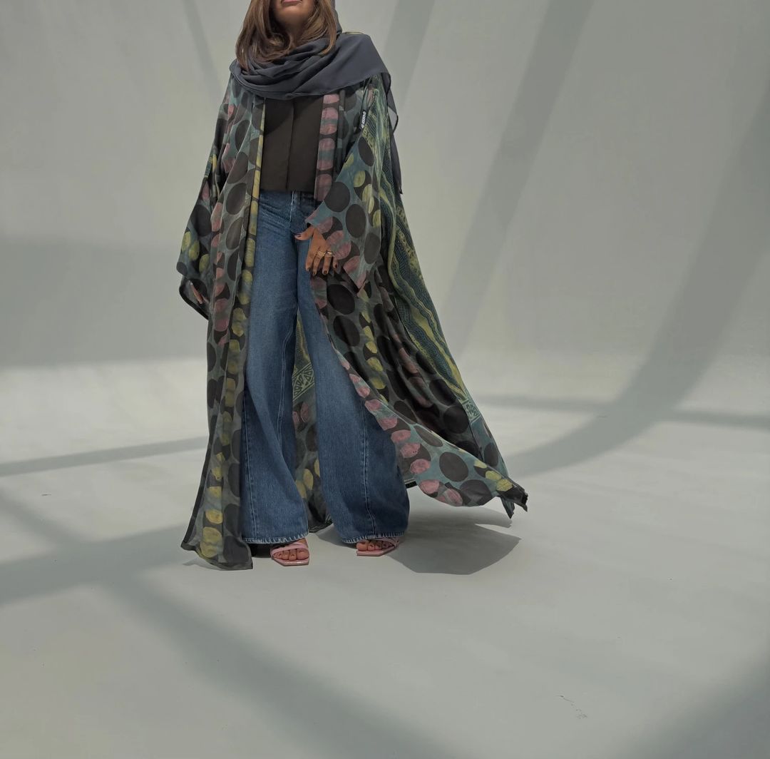 Bisht Pure Silk Handblock Abaya U 8 - 12