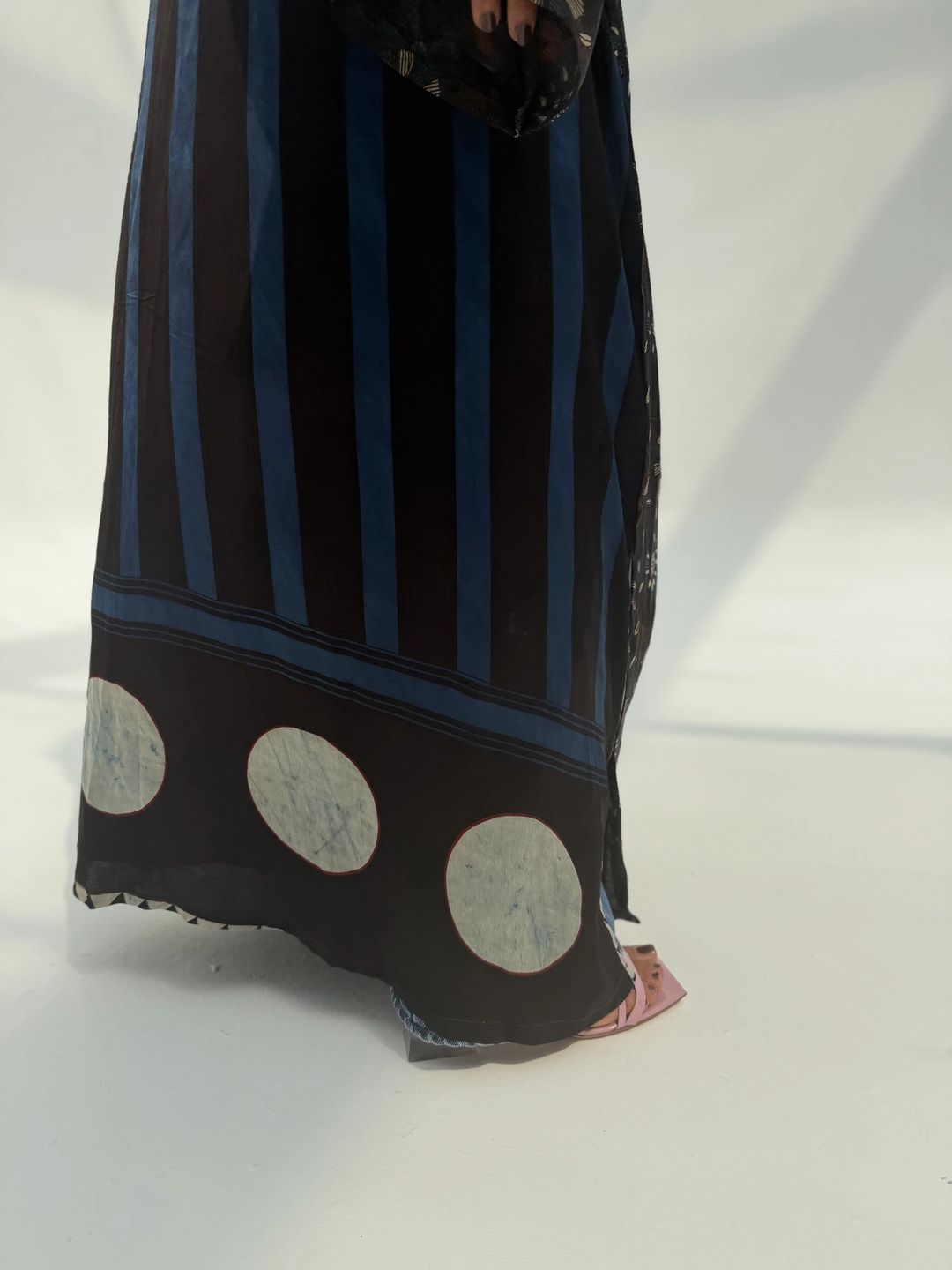 Bisht Pure Silk Handblock Abaya U 1 - 8