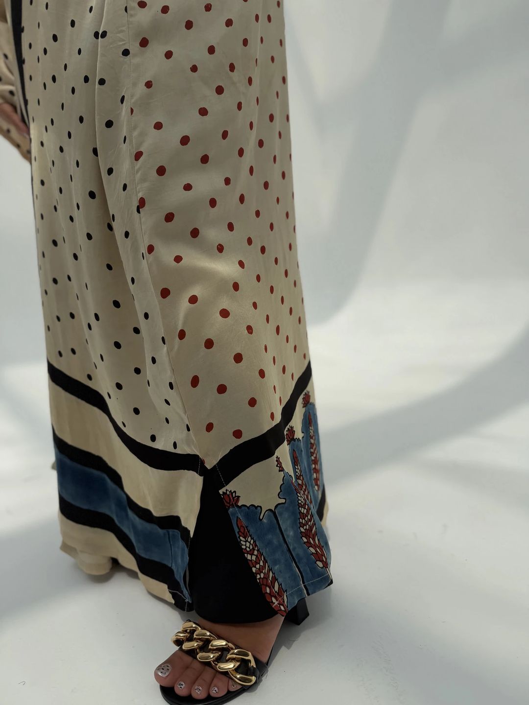 Bisht Pure Silk Handblock Abaya C9 - 9