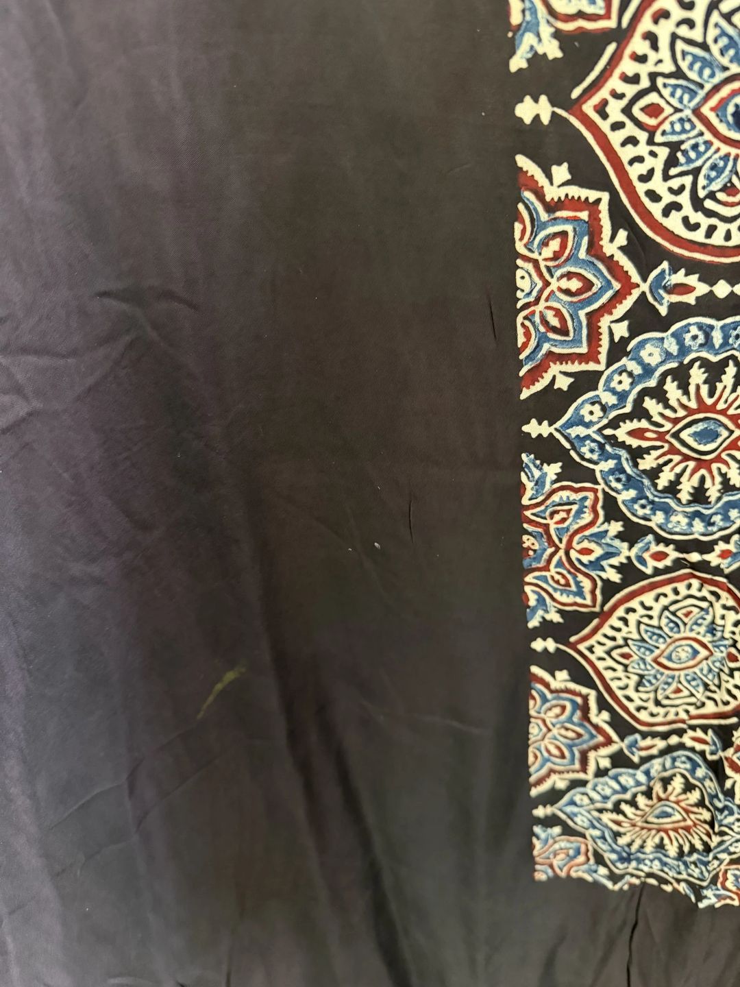 AS-IS Bisht Pure Silk Handblock Abaya A9 - 2
