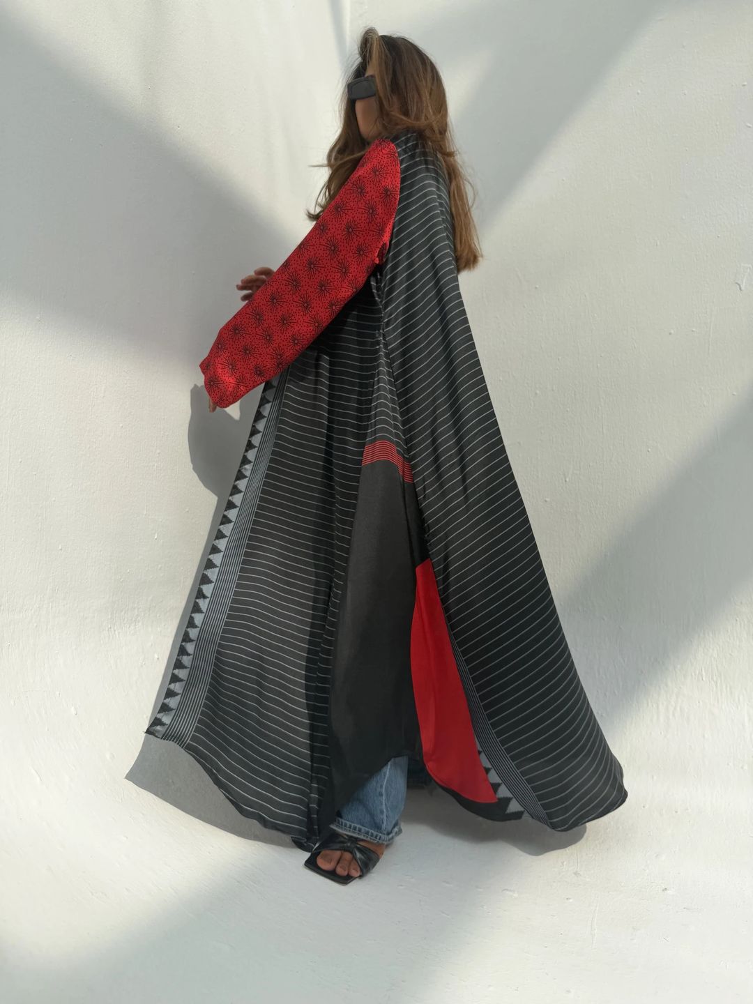 Silk Digital Print Cloche Abaya A8 - 10