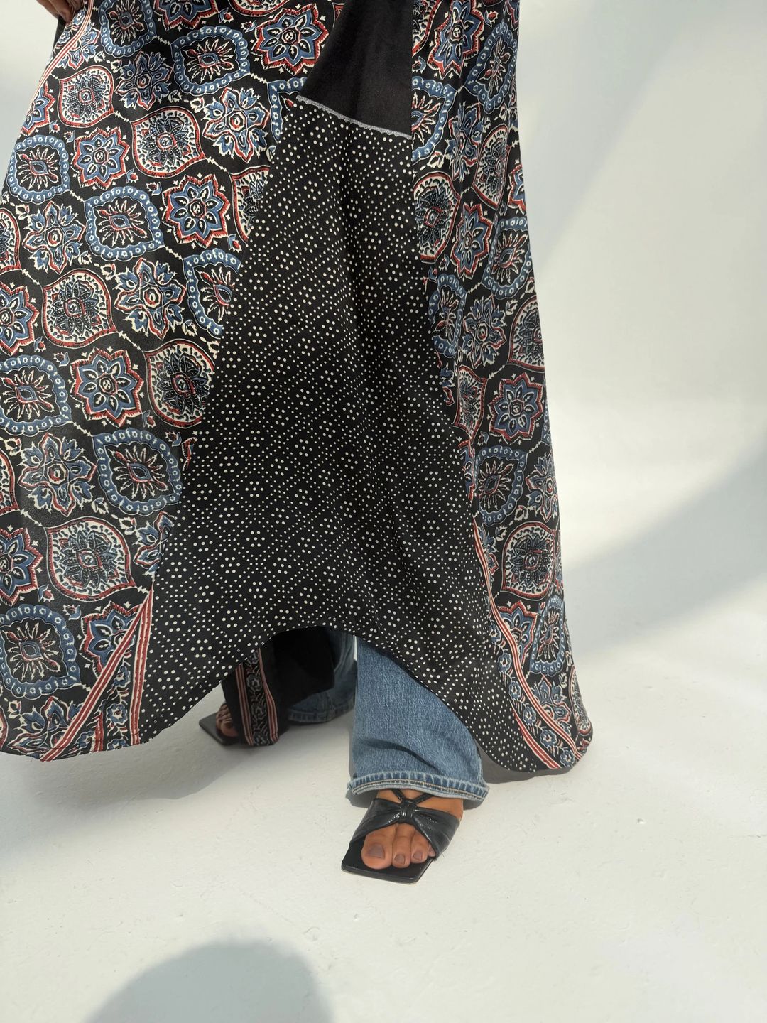 Silk Digital Print Cloche Abaya A6 - 9