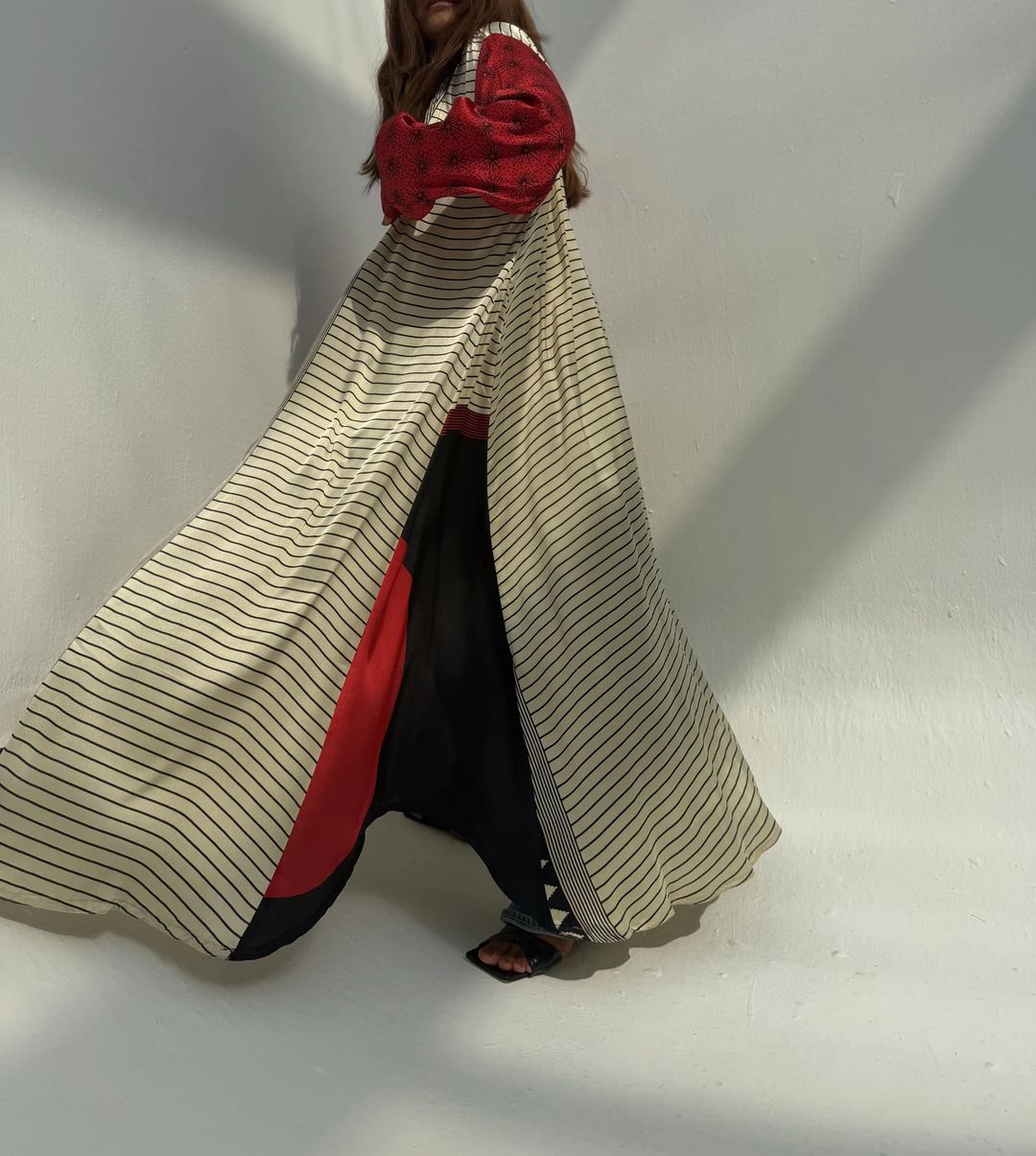 Silk Digital Print Cloche Abaya A9 - 10