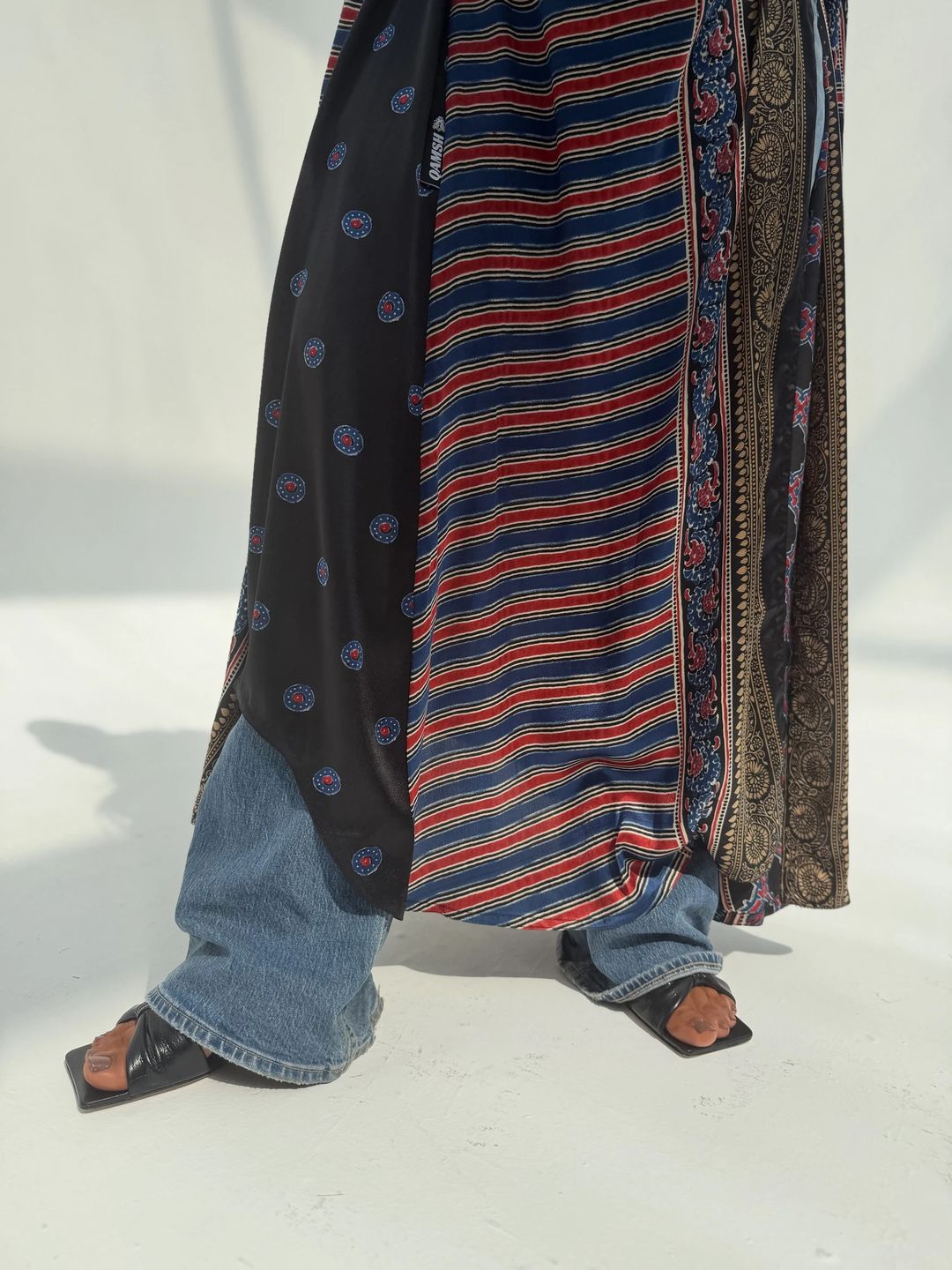 Silk Digital Print Cloche Abaya A4 - 7