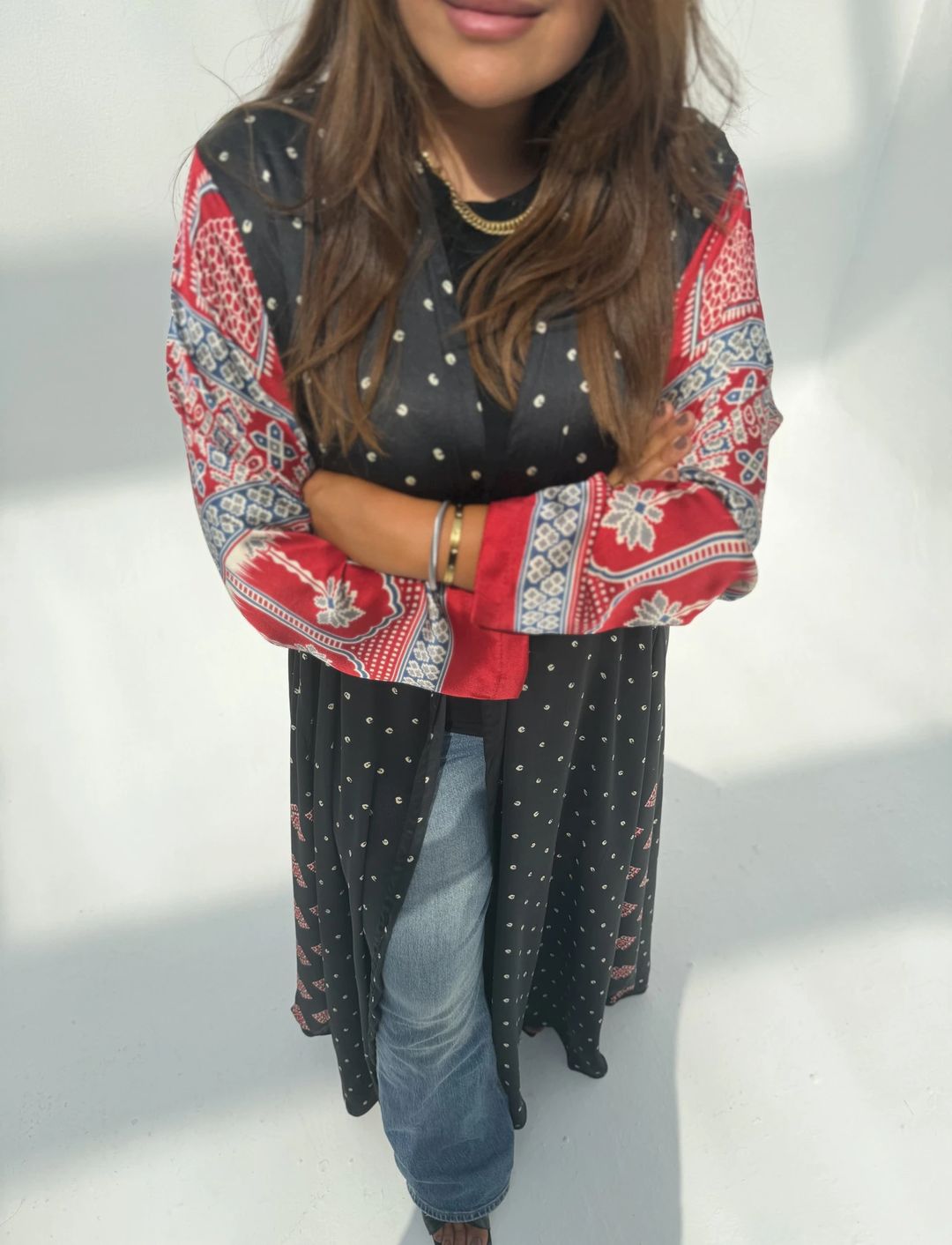 Silk Digital Print Cloche Abaya A5 - 6