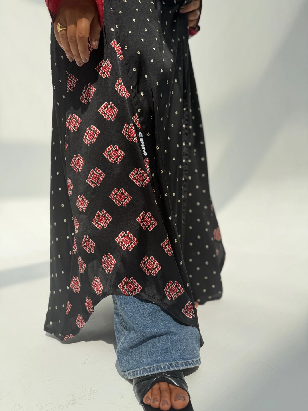 Silk Digital Print Cloche Abaya A5 - 10