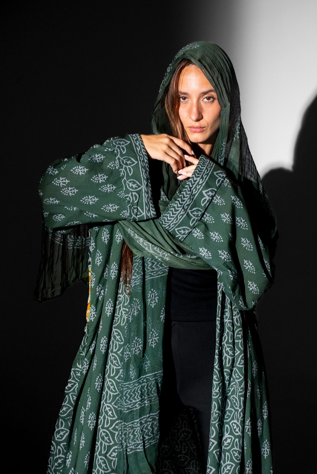 Abaya w Chiffon Tarha B3 - 3