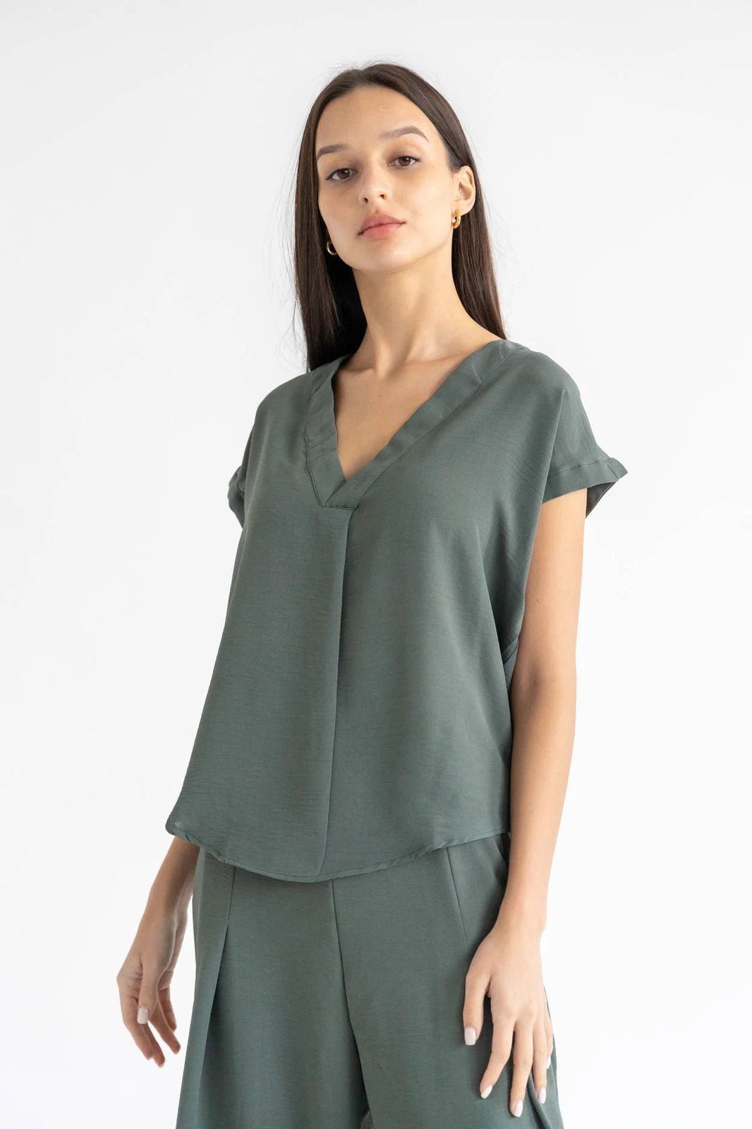 Women’s Crepe Two-Piece Set – Top & Pants | L680 - 2
