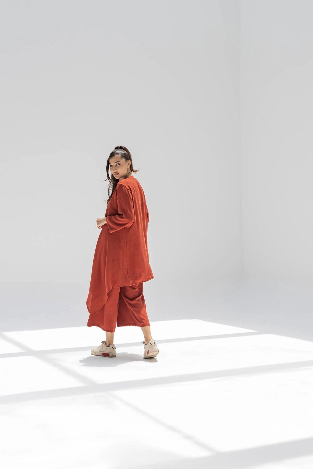 Women’s Crepe Travel Three-Piece Set – Cardigan, Shirt & Pants | TR405 - 1