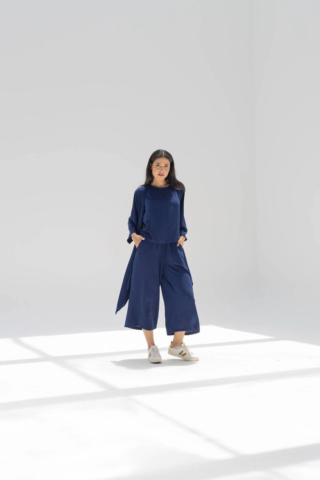 Women’s Crepe Travel Three-Piece Set – Cardigan, Shirt & Pants | TR405 - 14