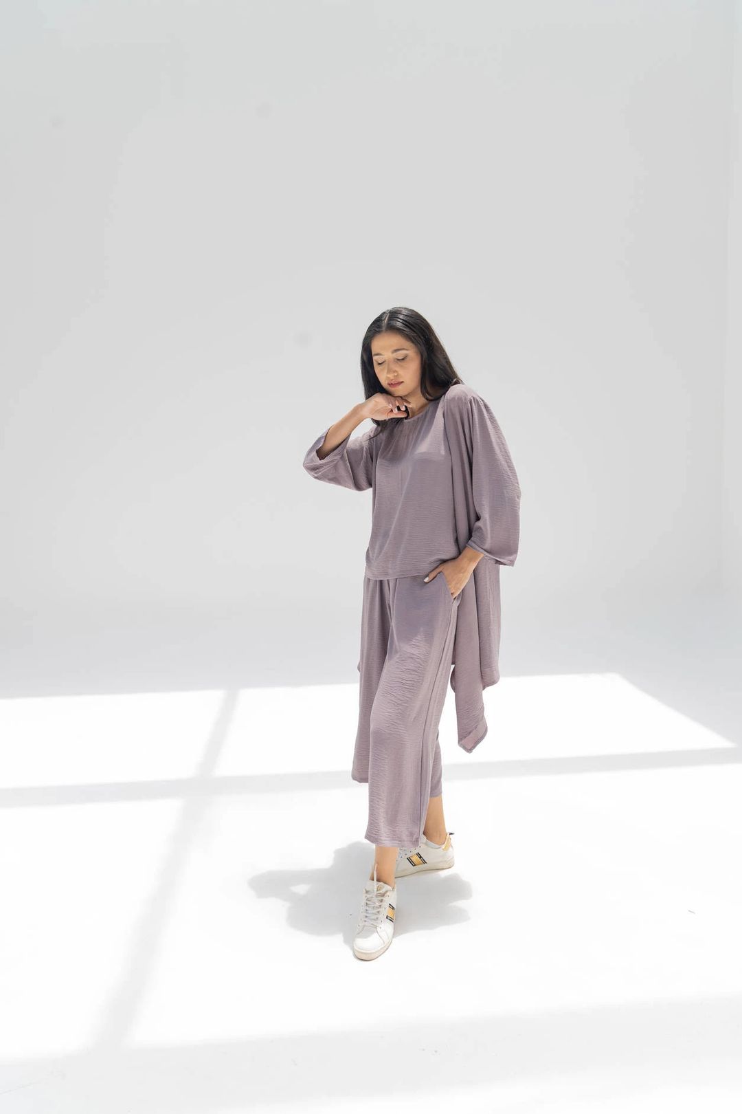 Women’s Crepe Travel Three-Piece Set – Cardigan, Shirt & Pants | TR405 - 16