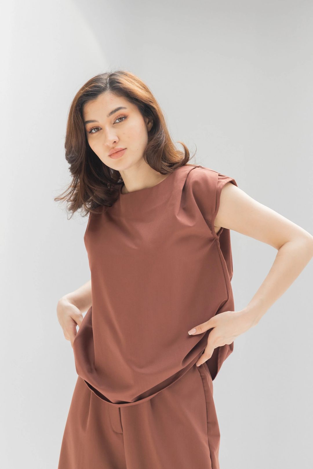 Women’s Korean Crepe Two-Piece Set – Top & Pants | P305 - 5