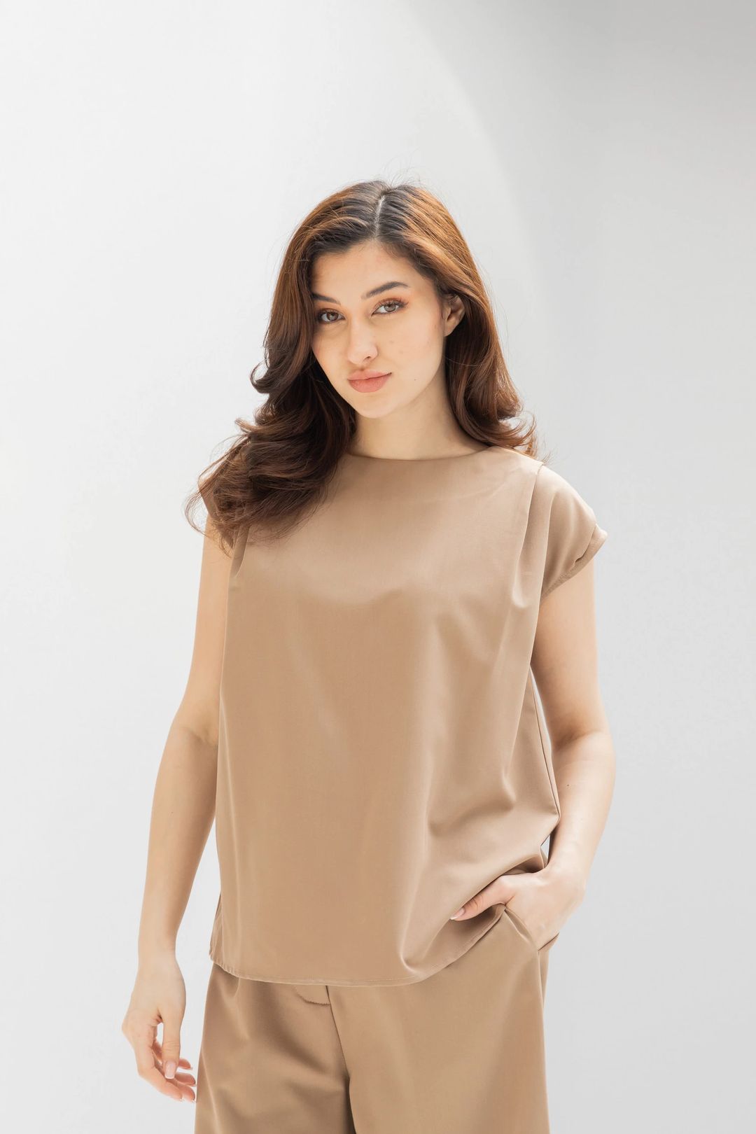 Women’s Korean Crepe Two-Piece Set – Top & Pants | P305 - 9