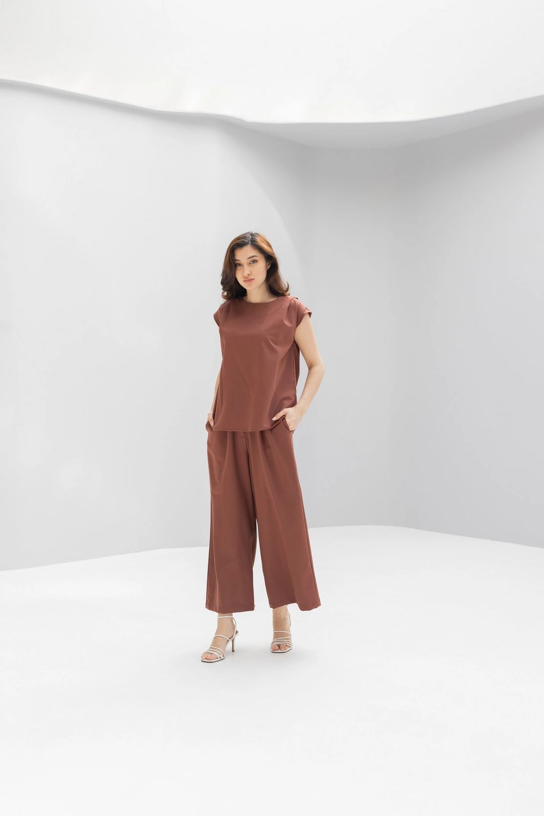Women’s Korean Crepe Two-Piece Set – Top & Pants | P305 - 8