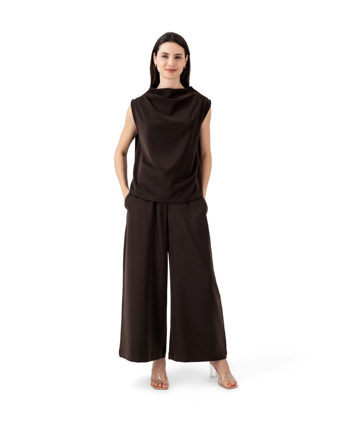 Crepe Wide-Leg Set - 1310 - 4