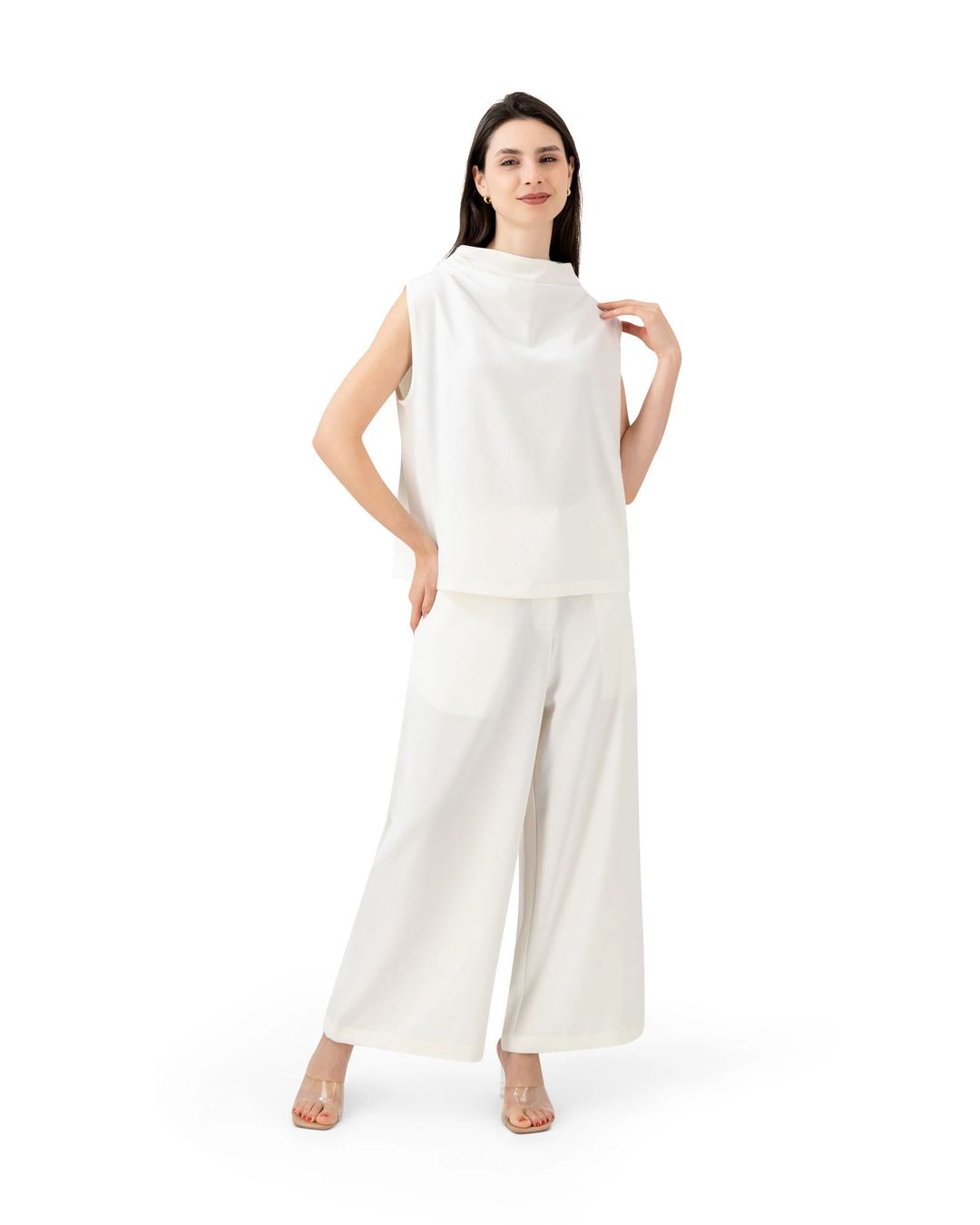 Crepe Wide-Leg Set - 1310 - 5