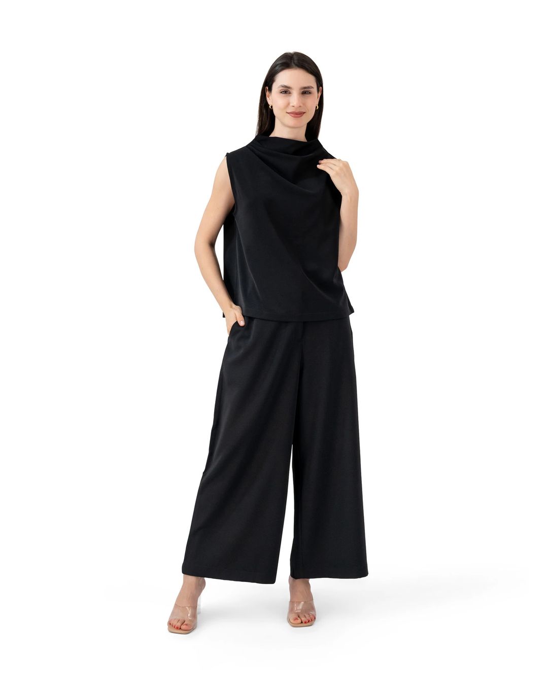 Crepe Wide-Leg Set - 1310 - 1