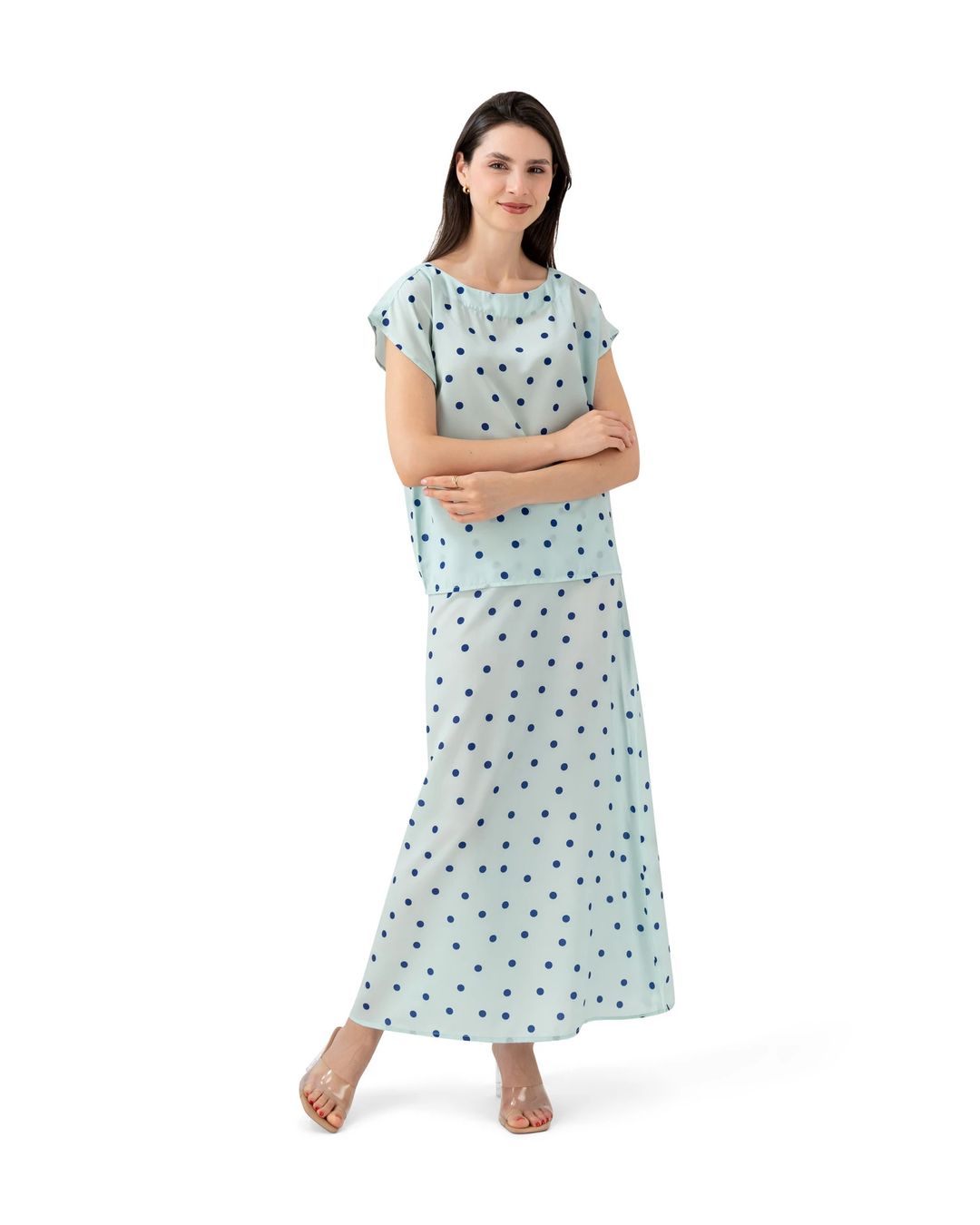 Polka Dot Skirt Set - T118 - 1