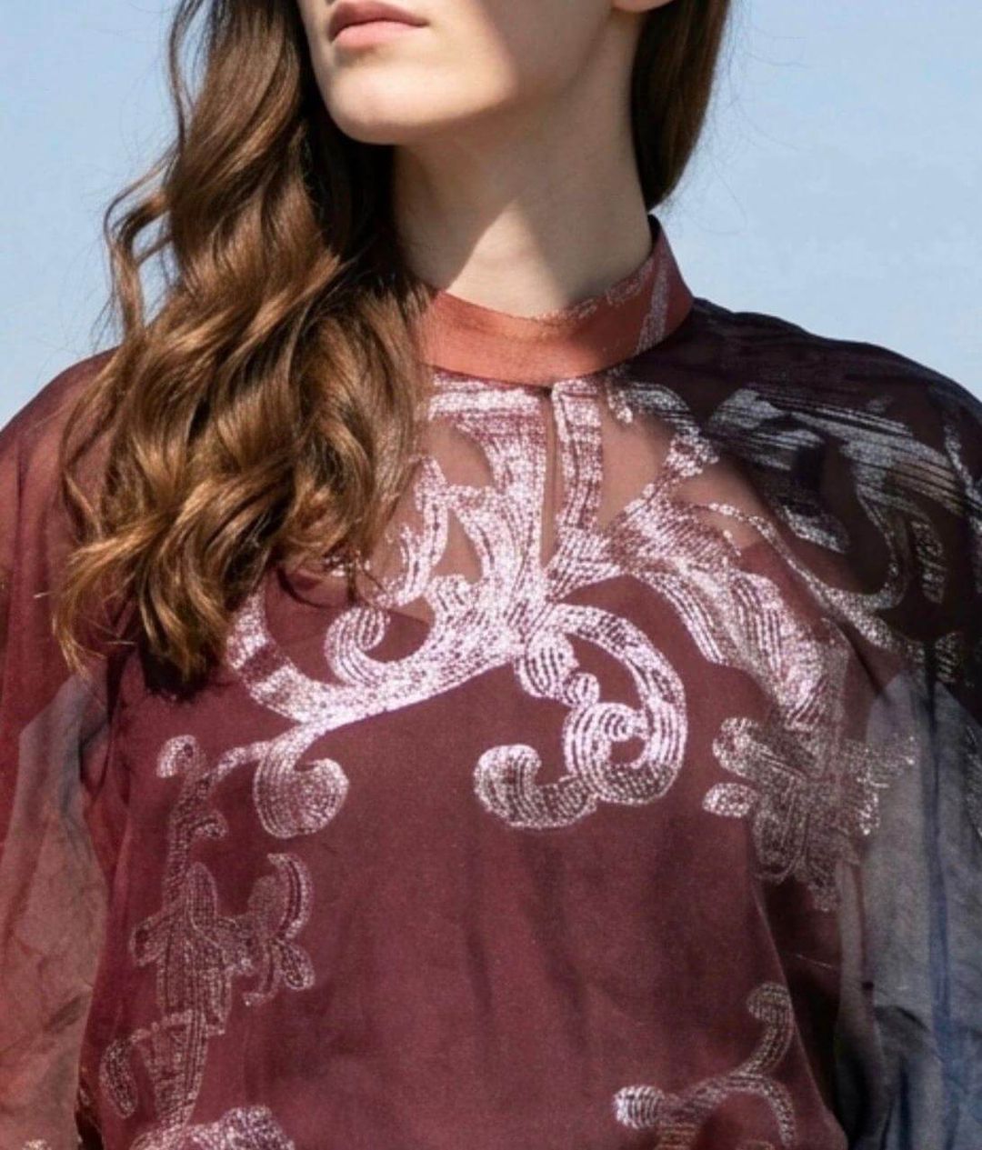 Gradient Clipped Jacquard Chiffon - 2
